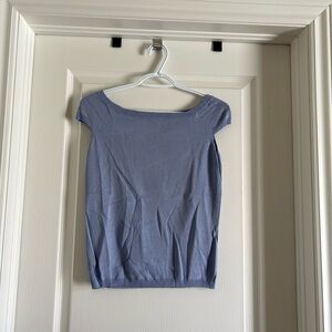 Dusty Blue Rayon Top - Size Medium